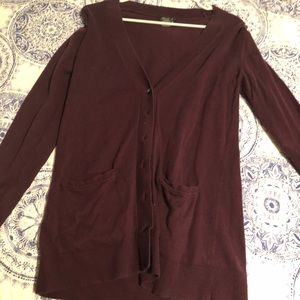 Eddie Bauer purple cardigan